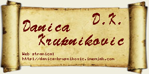 Danica Krupniković vizit kartica
